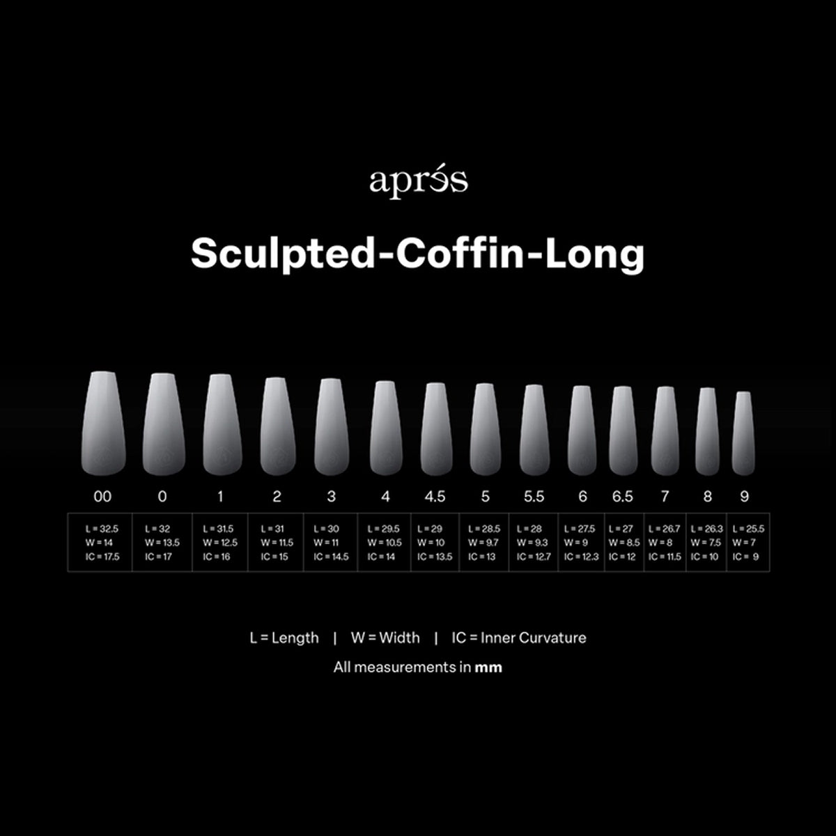 Apres Ombre Sculpted Coffin Long full cover nail tips