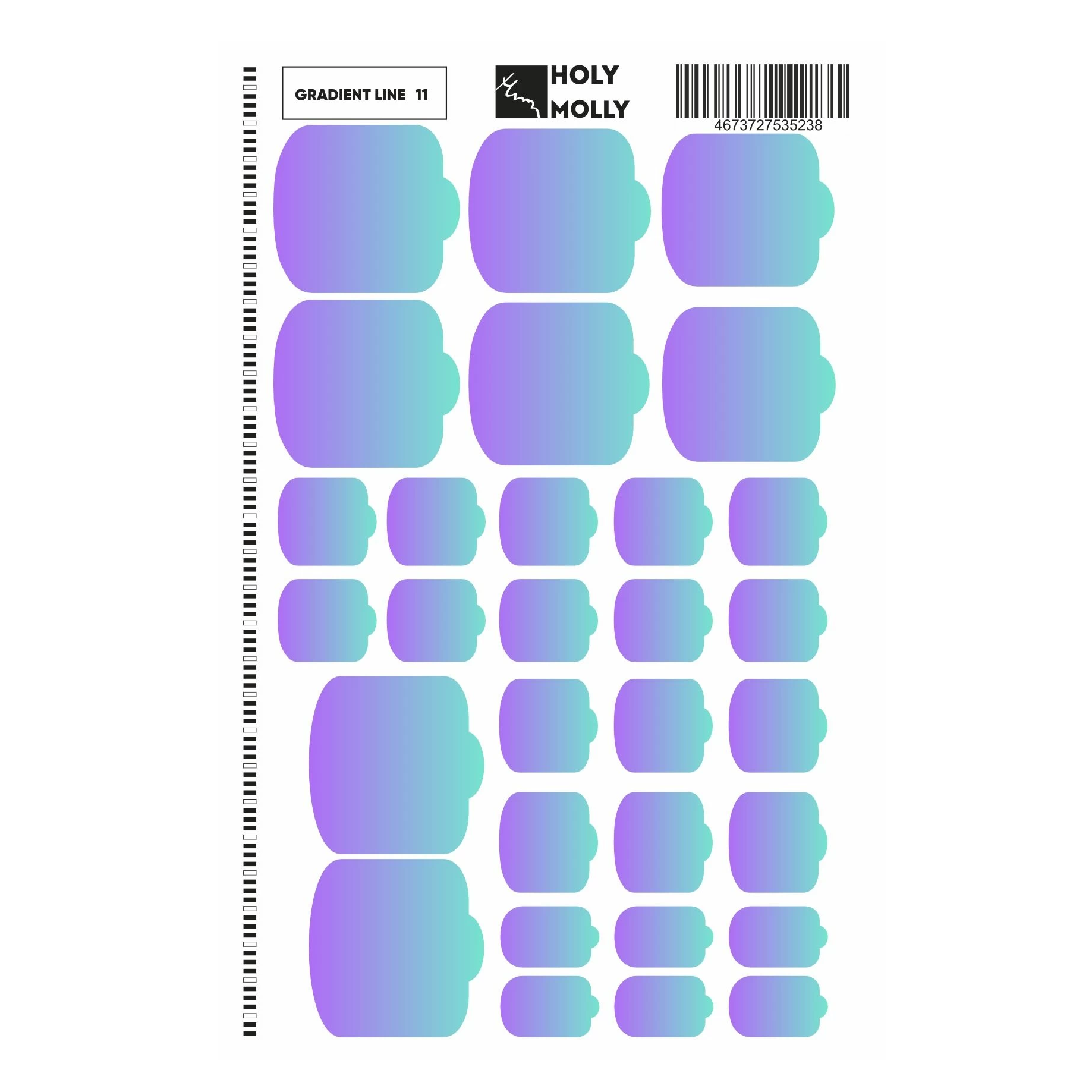 PEDICURE FILM GRADIENT LINE #11- HOLY MOLLY