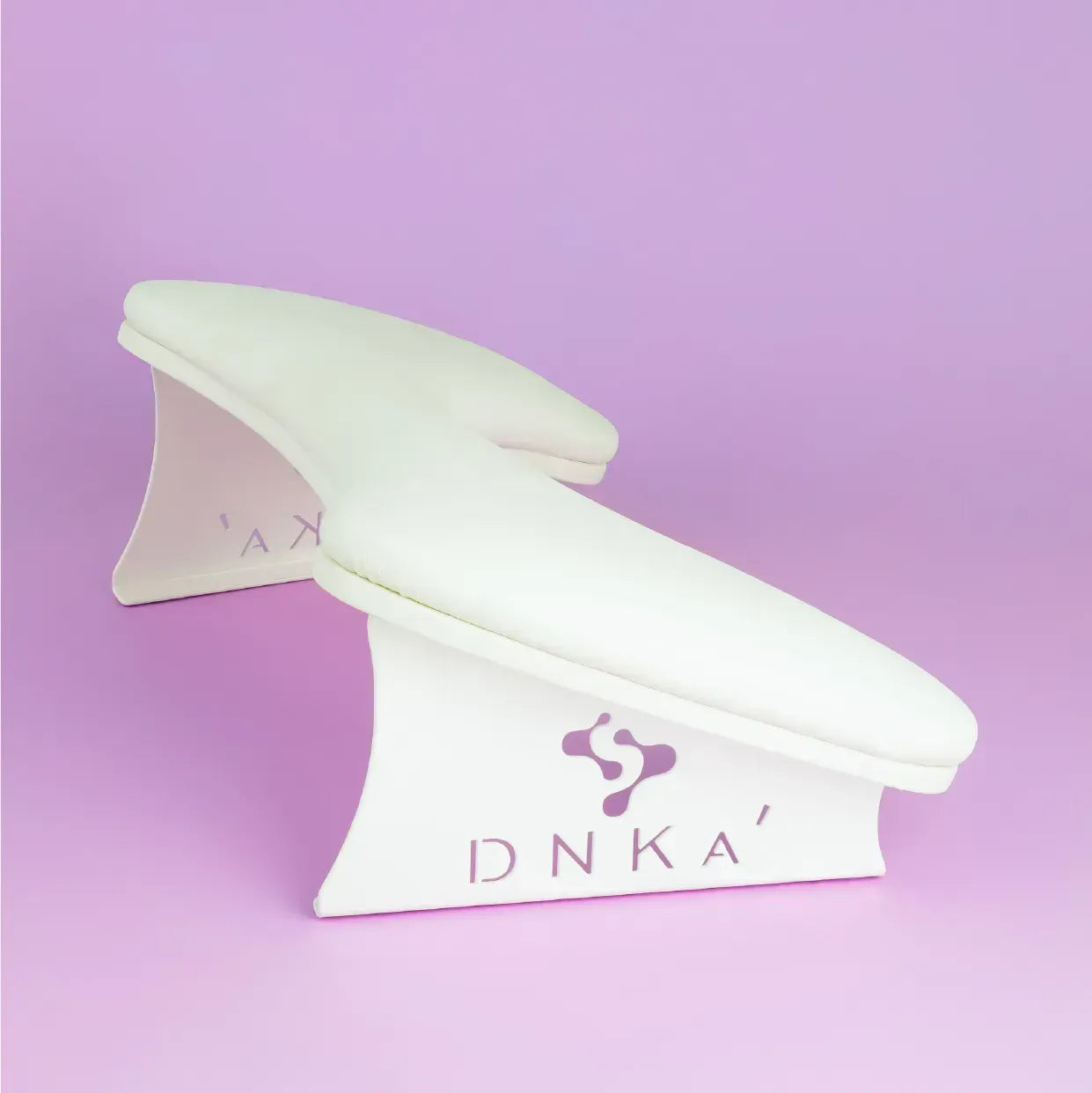 DNKa Anatomical Armrest for Manicure — white, full front view