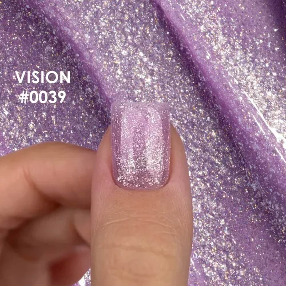 DNKa Builder Gel #0039 Vision — label close-up, lavender-lilac shade