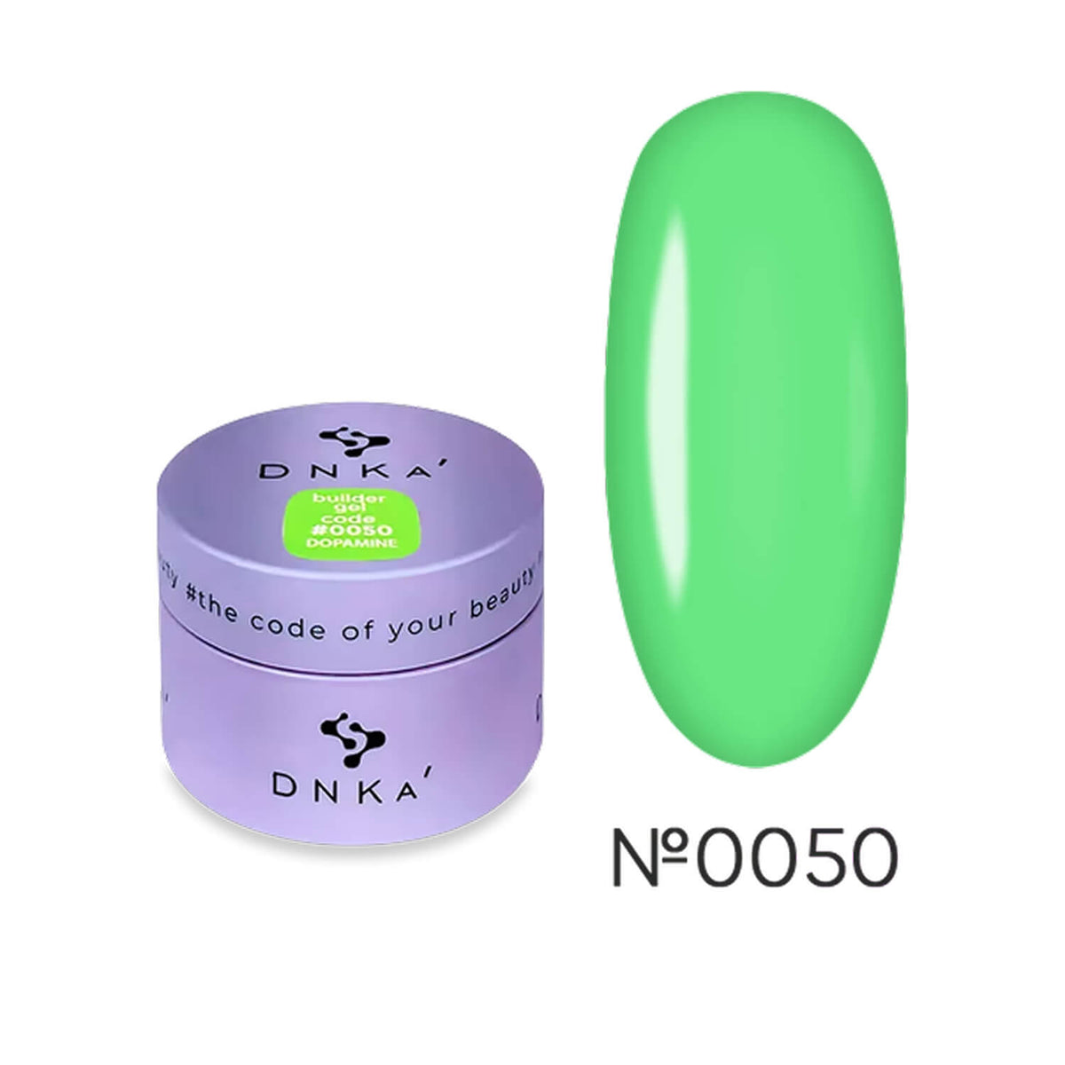 DNKa Builder Gel #0050 Dopamine, 15ml jar on a white background