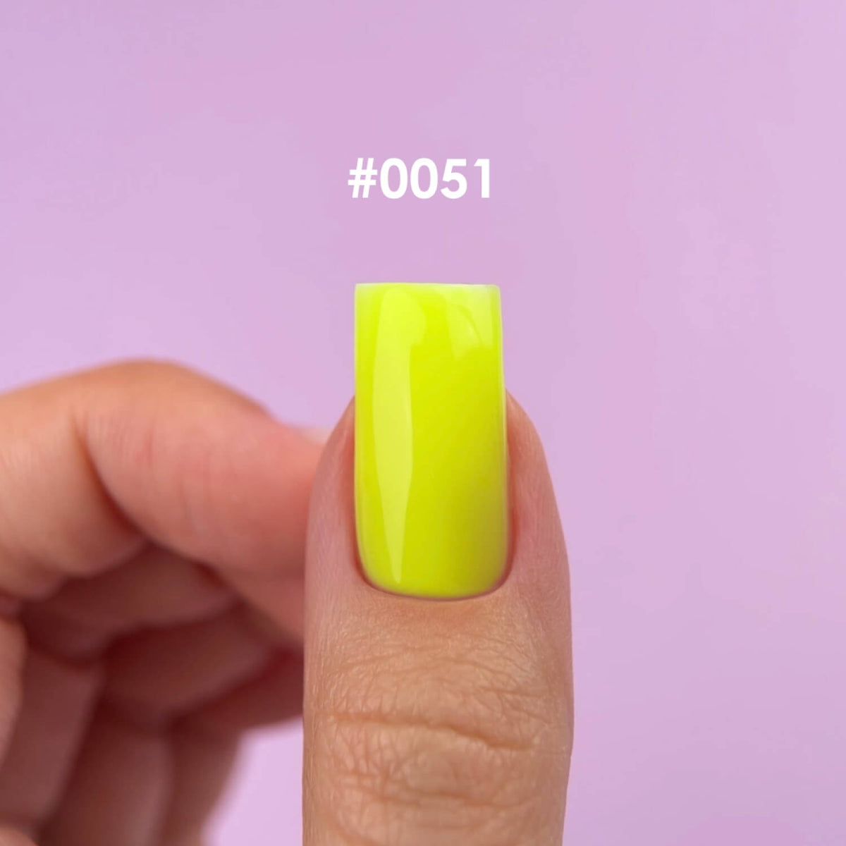 Neon-yellow tone of DNKa Builder Gel #0051 Dopamine swatched on nails