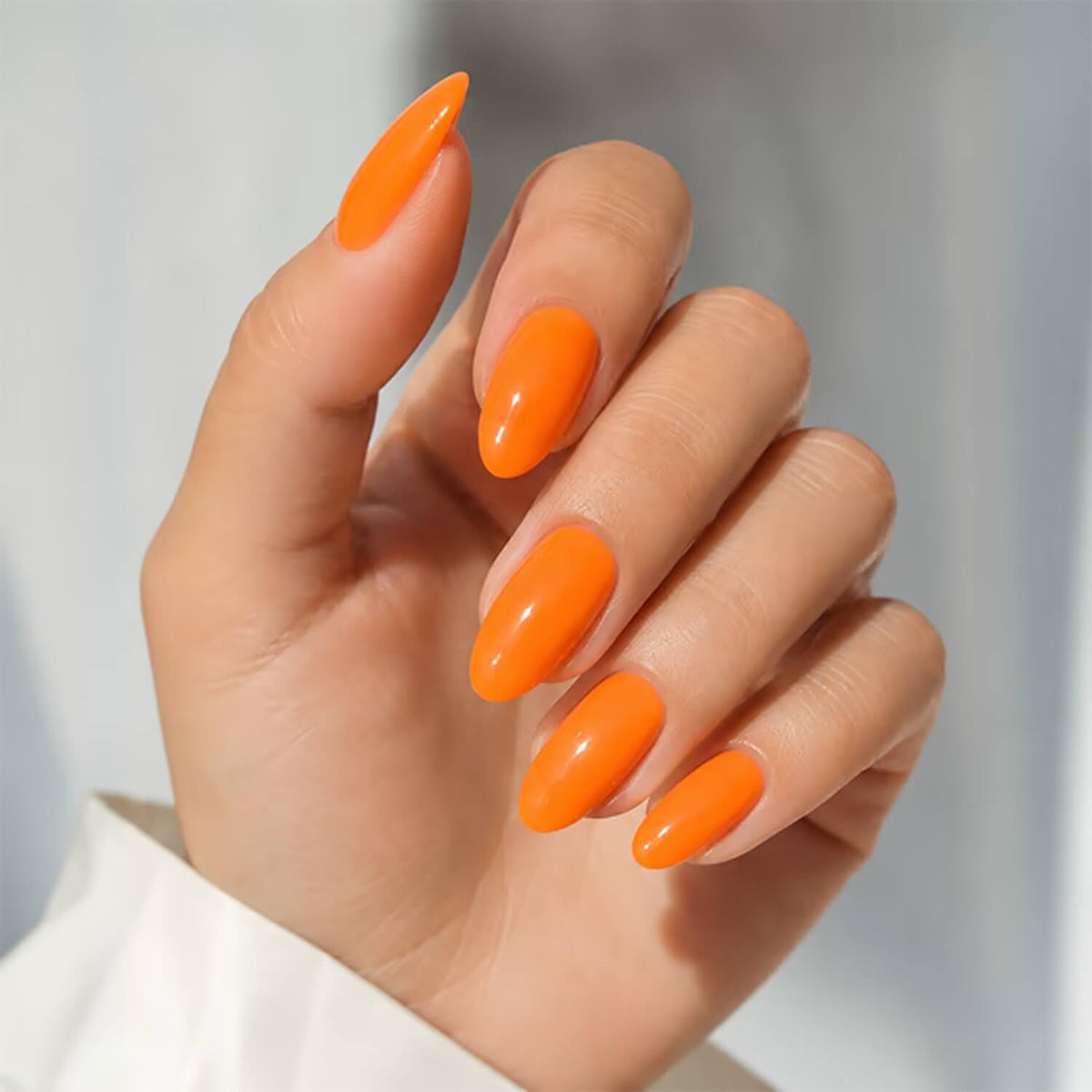 DNKa Builder Gel #0053 being applied to a nail form