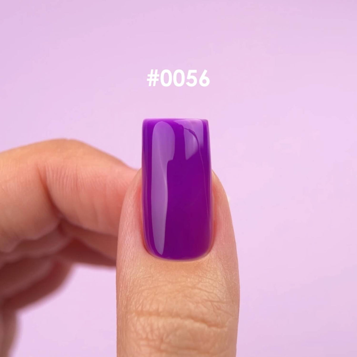 Violet-grape shade of DNKa Builder Gel #0056 Dopamine swatched on nails