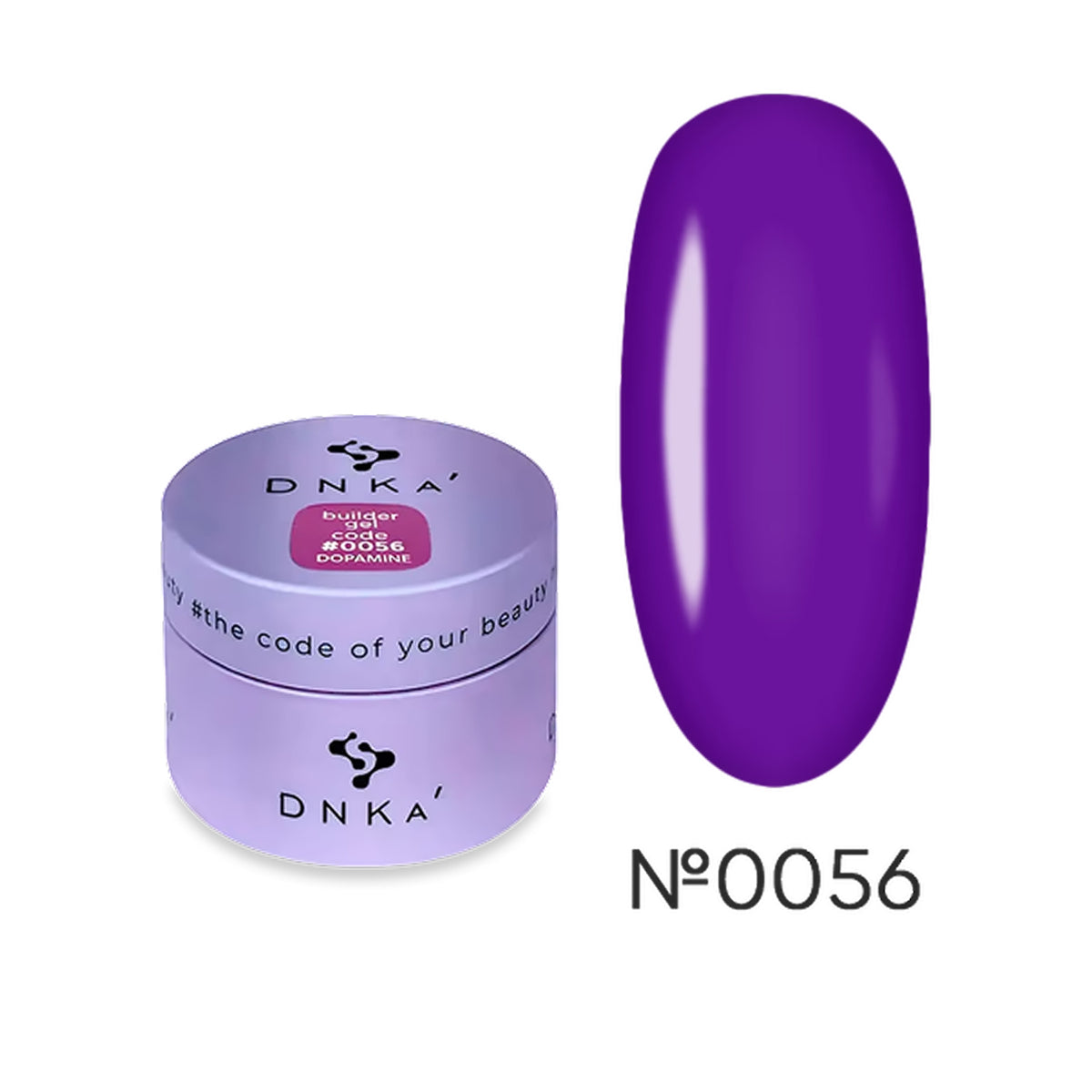 DNKa Builder Gel #0056 Dopamine, 15ml jar on a white background