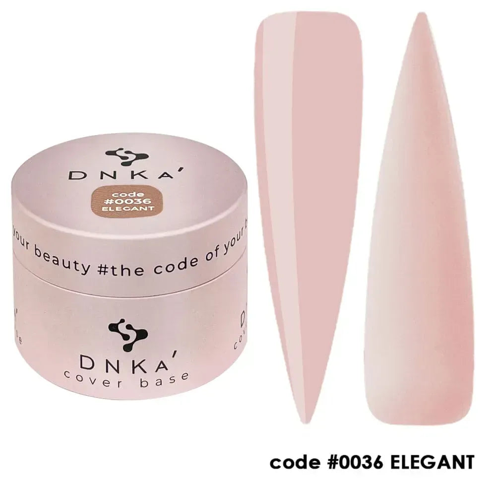 DNKa Cover Base #0036 Elegant bottle next to DNKa top coat