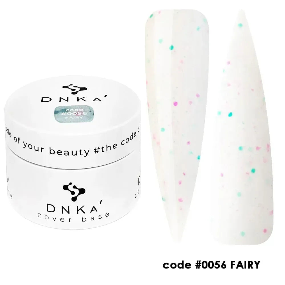 DNKa Cover Base #0056 Fairy bottle next to DNKa top coat