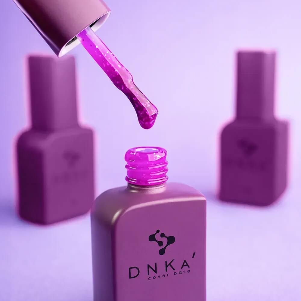 12ml Courage bottle positioned beside a DNKa top coat, ready for the final sealing step