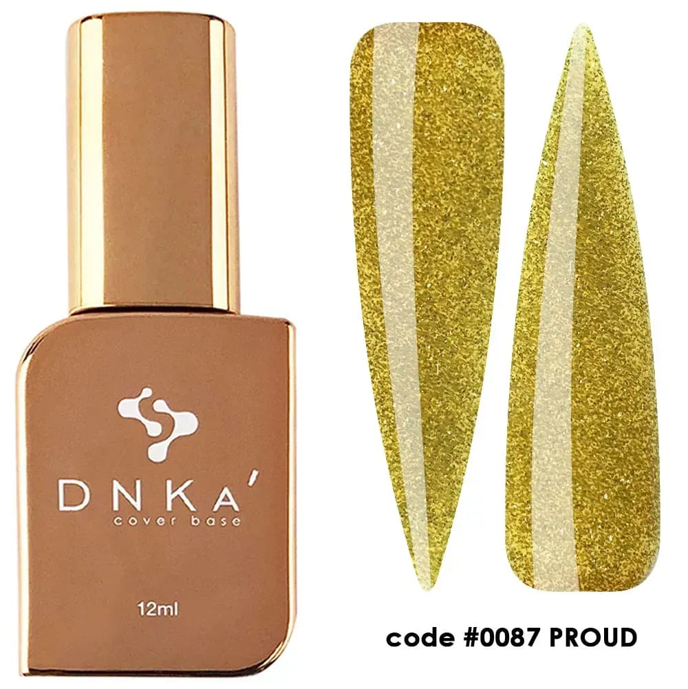 DNKa Cover Base #0087 Proud — closed bottle, reflective golden yellow