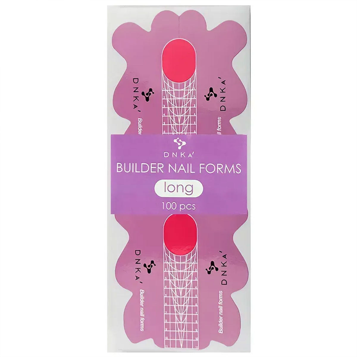 100pcs — DNKa Paper Builder Nail Forms Long — full box