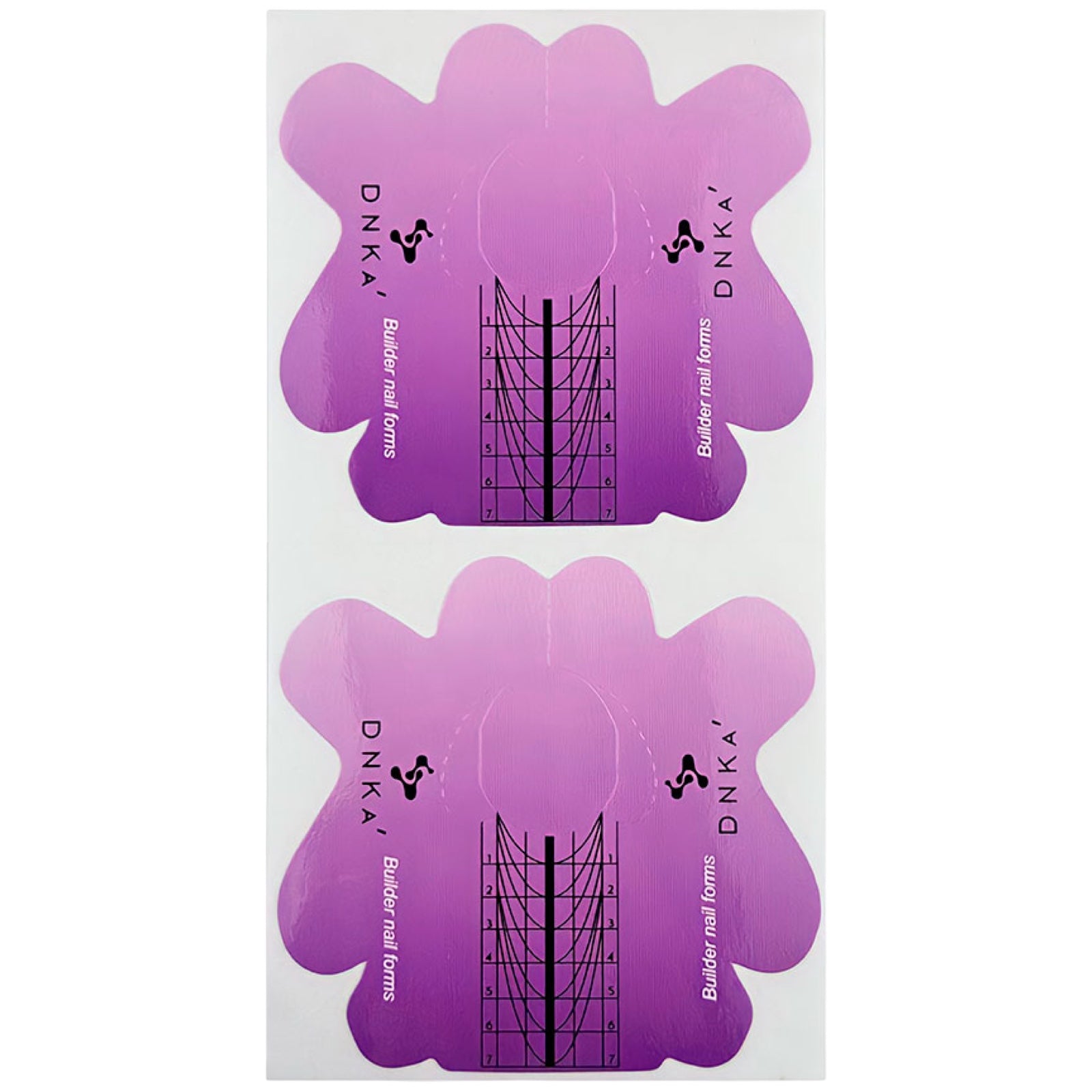 DNKa Paper Builder Nail Forms Short — form positioned under nail