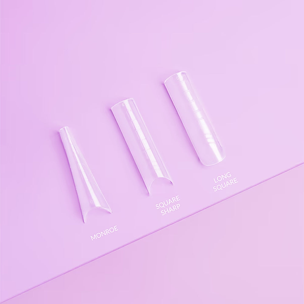 120pcs — DNKa Top Nail Forms Square Sharp — form applied to nail during modeling