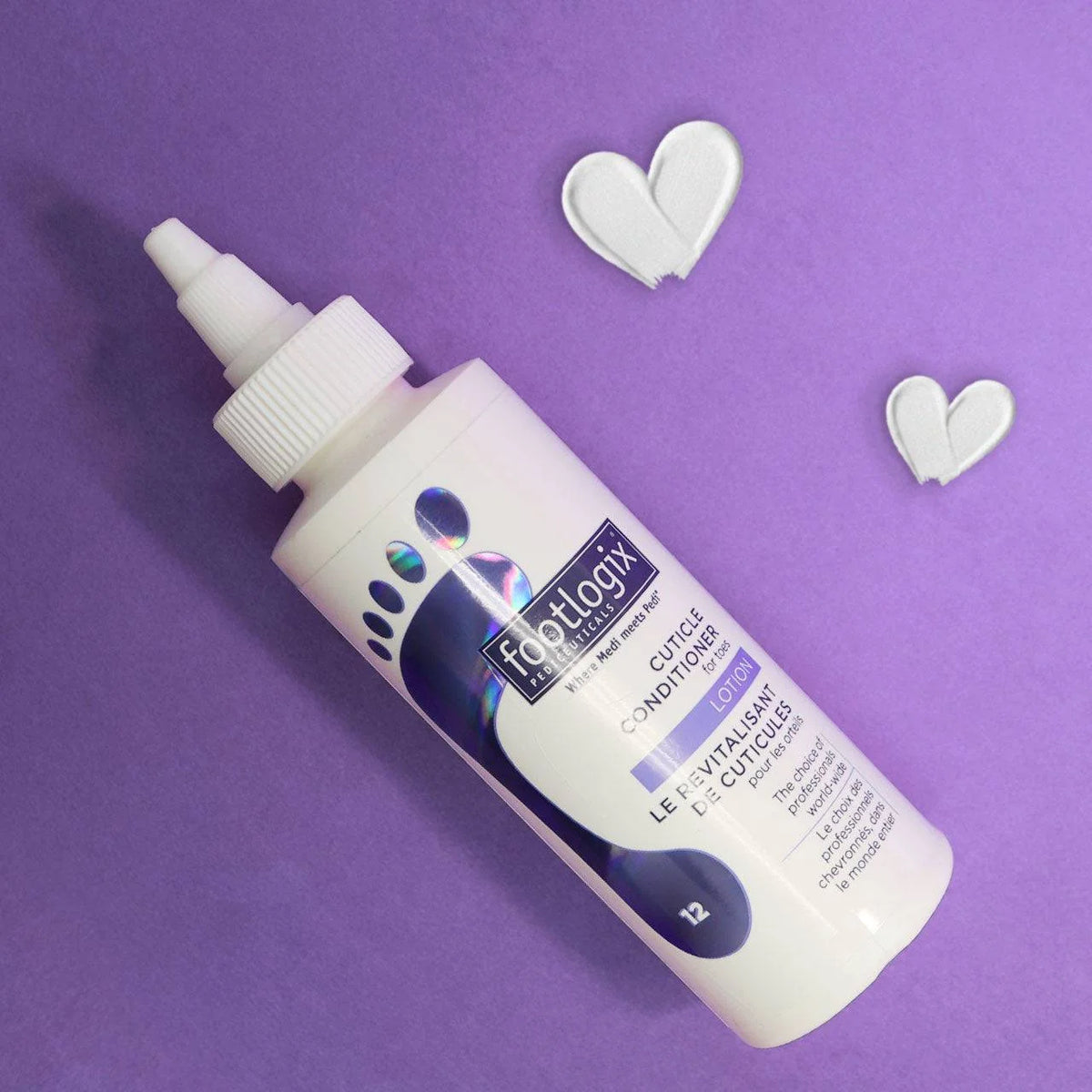 118ml Footlogix cuticle lotion bottle for softening cuticles and dry skin around toenails