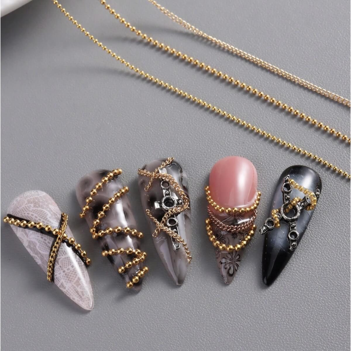 12-Grid Nail Chain Decoration Kit