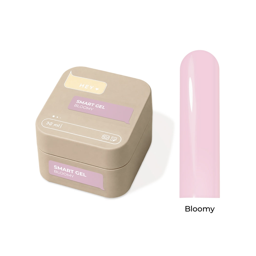 Smart Gel Bloomy - Dense Soft Pink Builder Gel, 15ml/30ml - HEYLOVE
