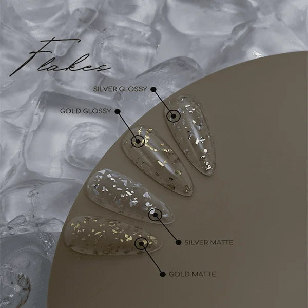 HEYLOVE - Top Matte Silver Flakes, 15ml