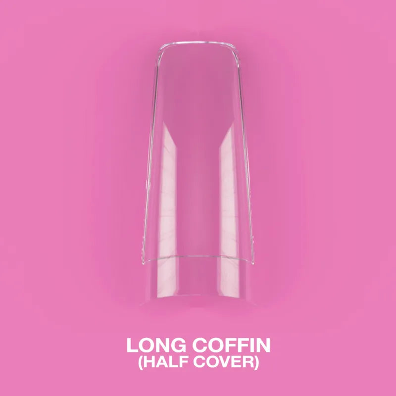 LUNA - Gel Tips Coffin Long (Half cover), 500pcs