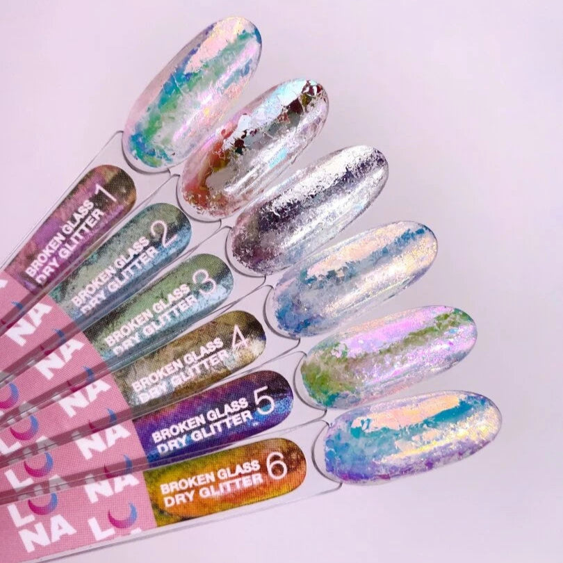 Broken Glass Dry Glitter Set (6pcs) - LUNA