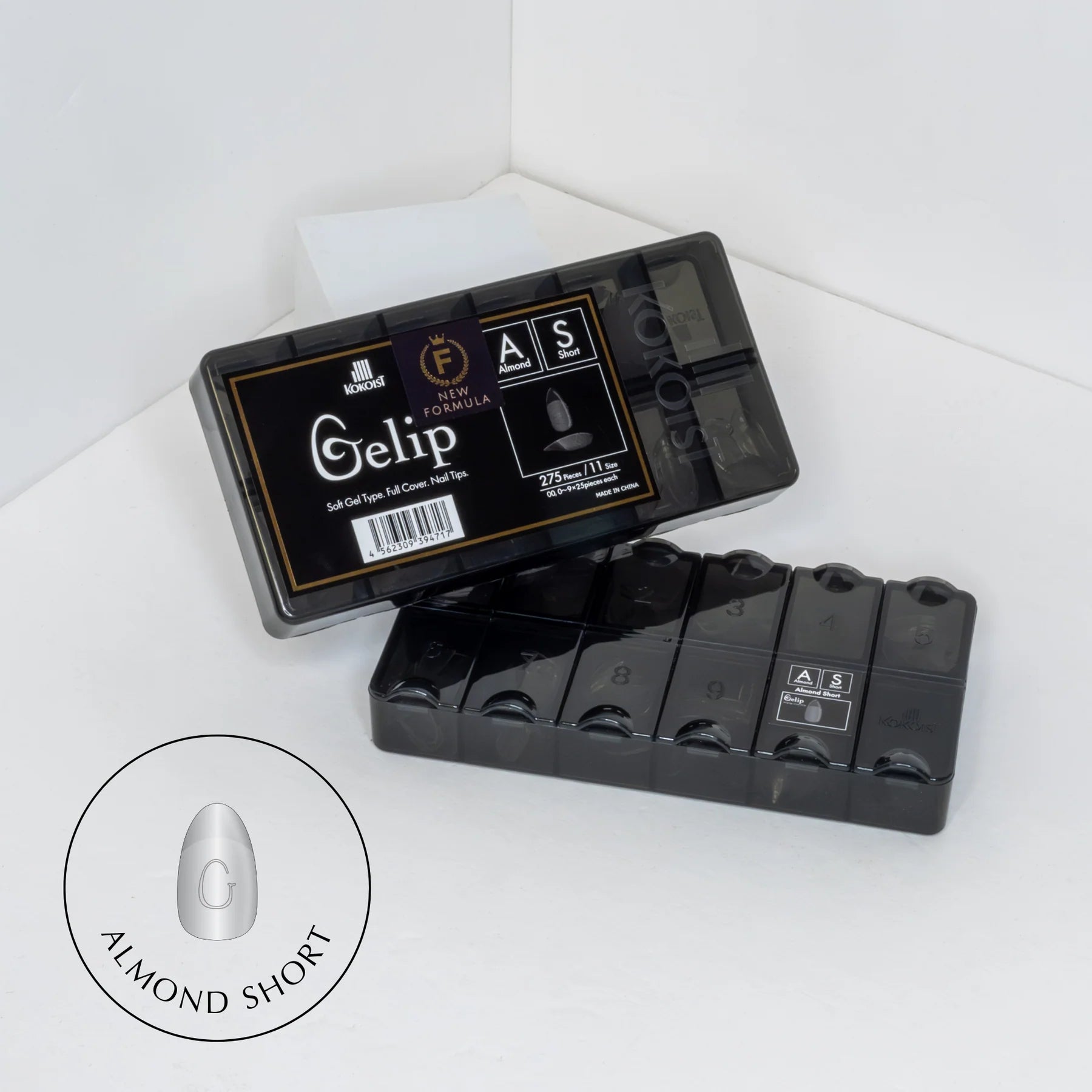 Kokoist - Almond Short Gelip Extensions, 275pcs