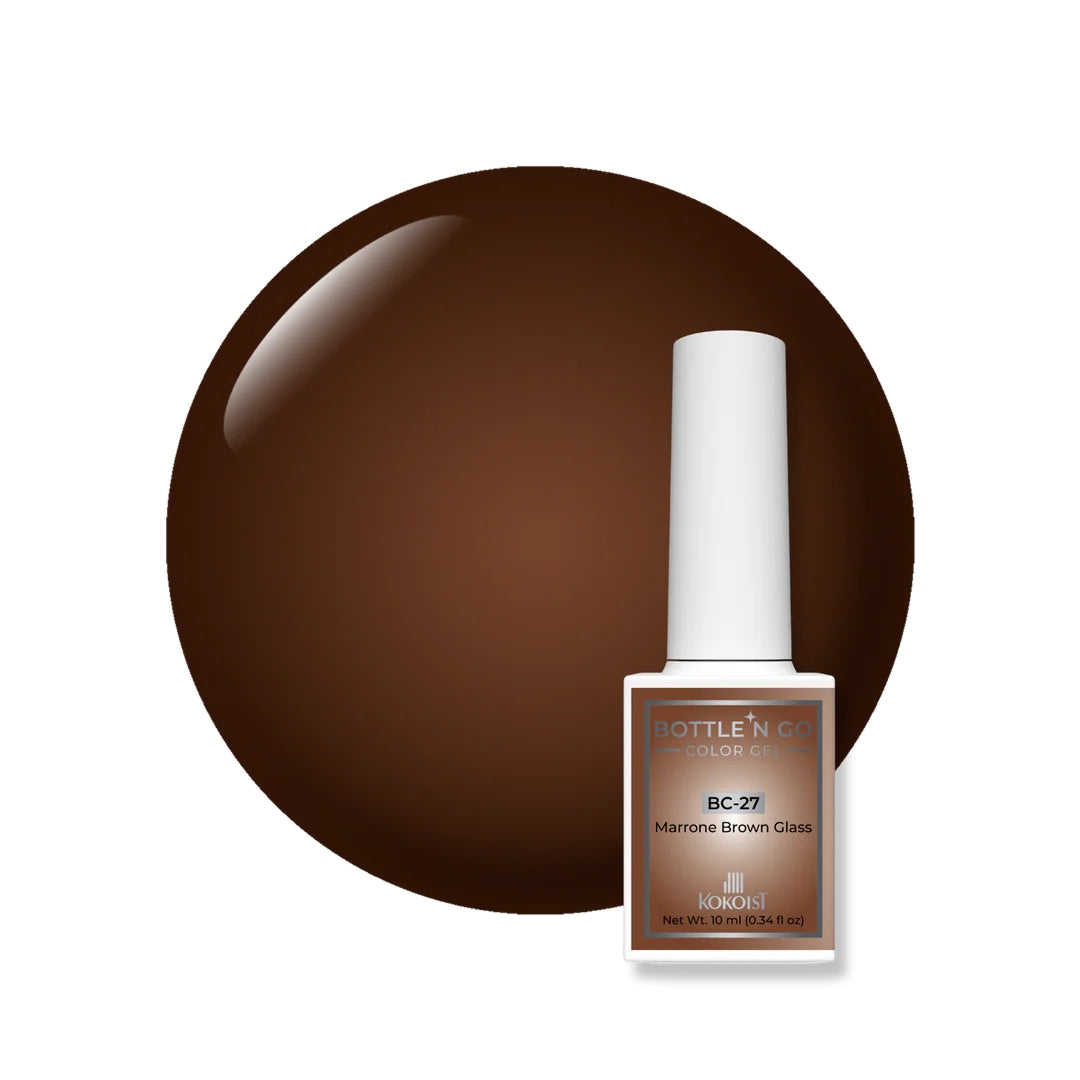 Kokoist Bottle 'N Go BC-27 Color Gel Marrone Brown Glass, 10ml