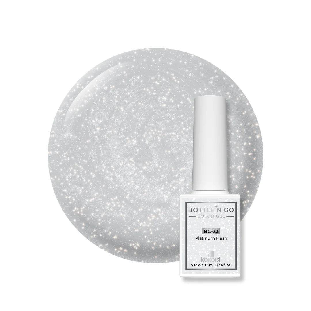 Kokoist Bottle 'N Go BC-33 Color Gel Platinum Flash, 10ml