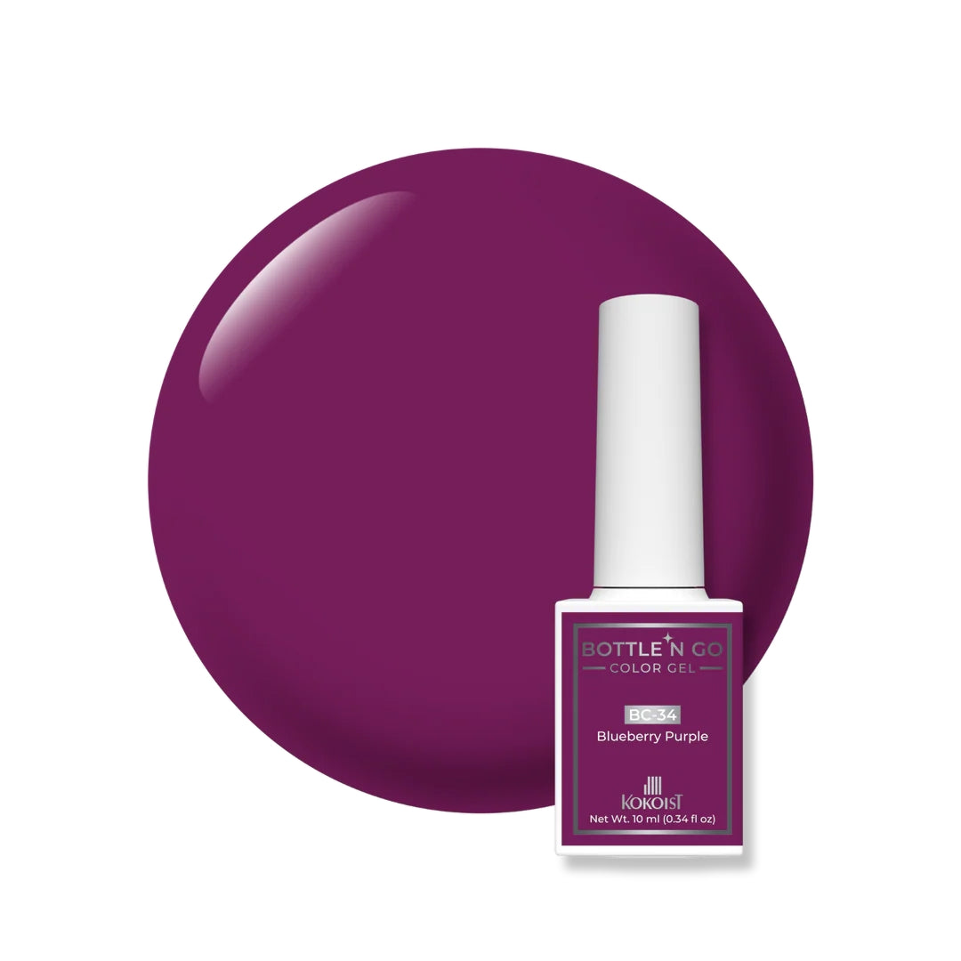 Kokoist Bottle 'N Go BC-34 Color Gel Blueberry Purple, 10ml