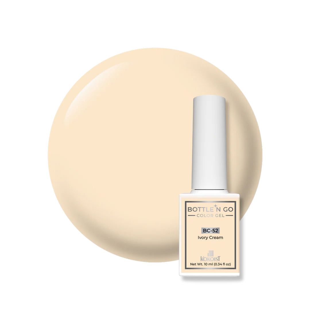 Kokoist Bottle 'N Go BC-52 Color Gel Ivory Cream, 10ml