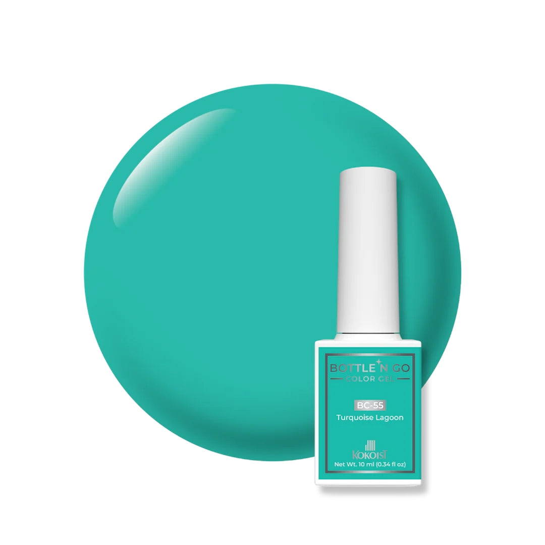 Kokoist Bottle 'N Go BC-55 Color Gel Turquoise Lagoon, 10ml