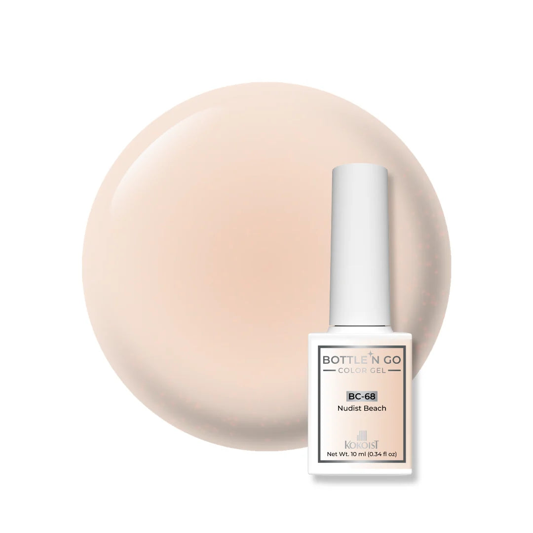Kokoist Bottle 'N Go BC-68 Nudist Beach, 10ml, cool beige shimmer swatch