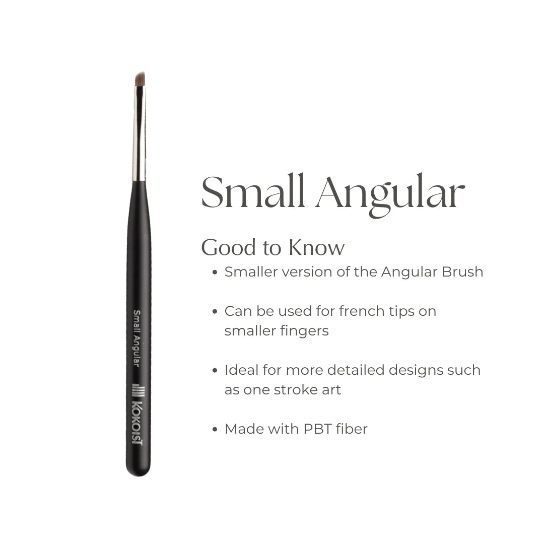 Kokoist Small Angular Brush, one-stroke nail art application
