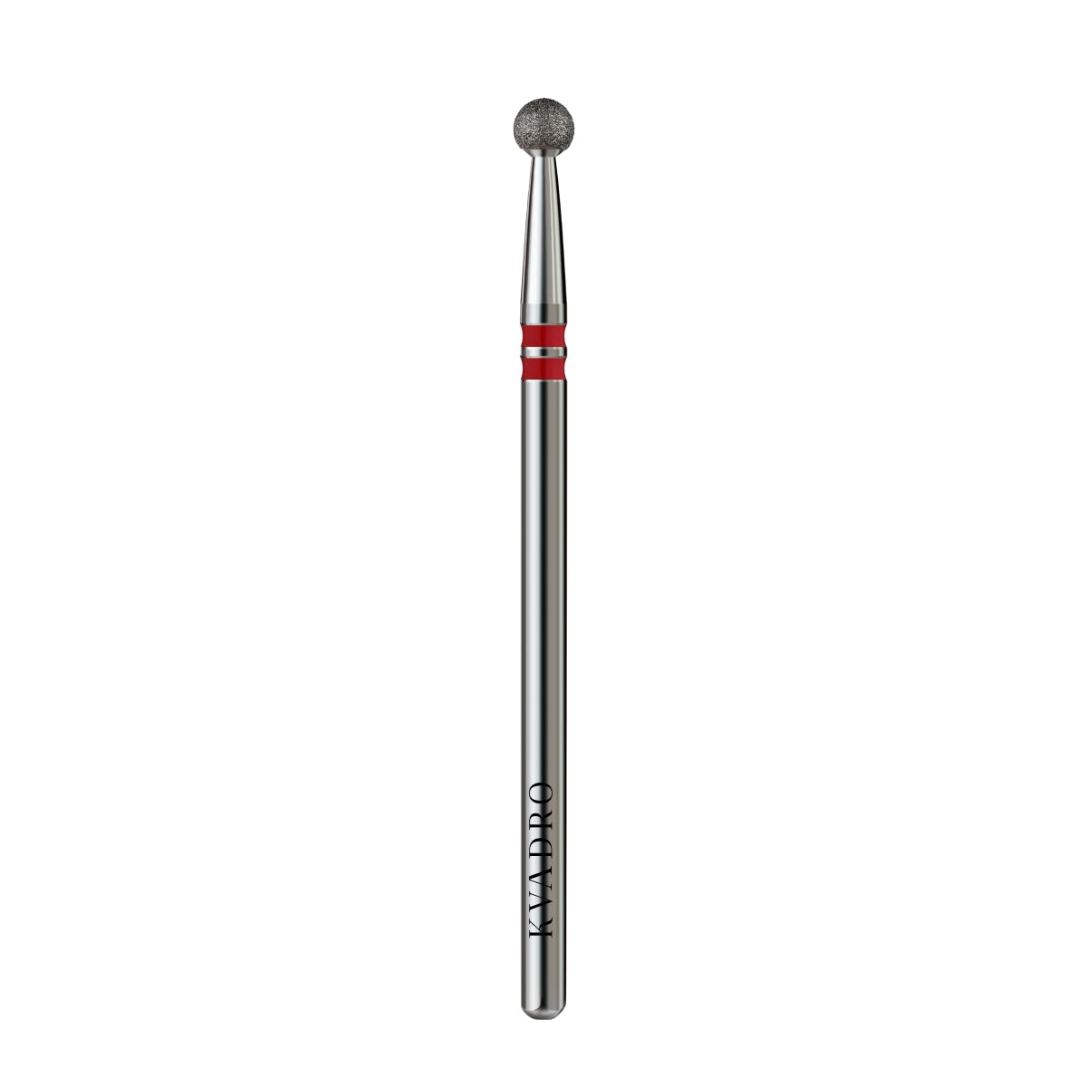 KVADRO Diamond Nail Drill Bit Ball 0.30 mm Red is designed for precise and gentle nail treatment, ensuring comfortable and controlled work during manicure and pedicure procedures.