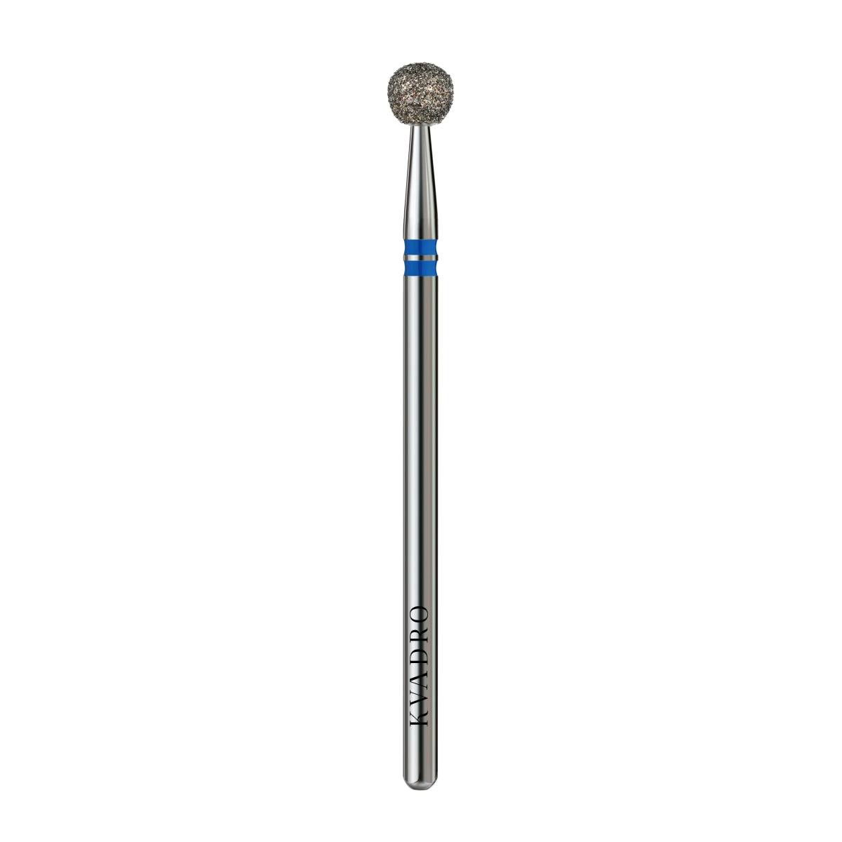 KVADRO Diamond Nail Drill Bit Ball 0.40 mm Blue is designed for efficient and controlled nail preparation procedures.