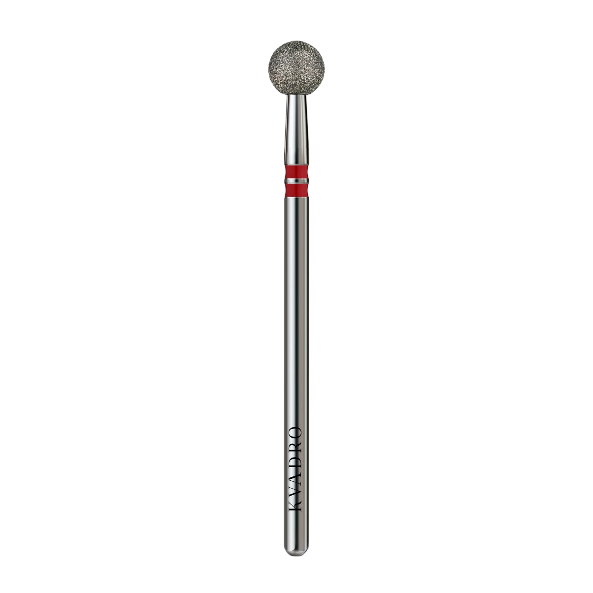KVADRO Diamond Nail Drill Bit Ball 0.50 mm Red is designed for precise and gentle nail preparation procedures.