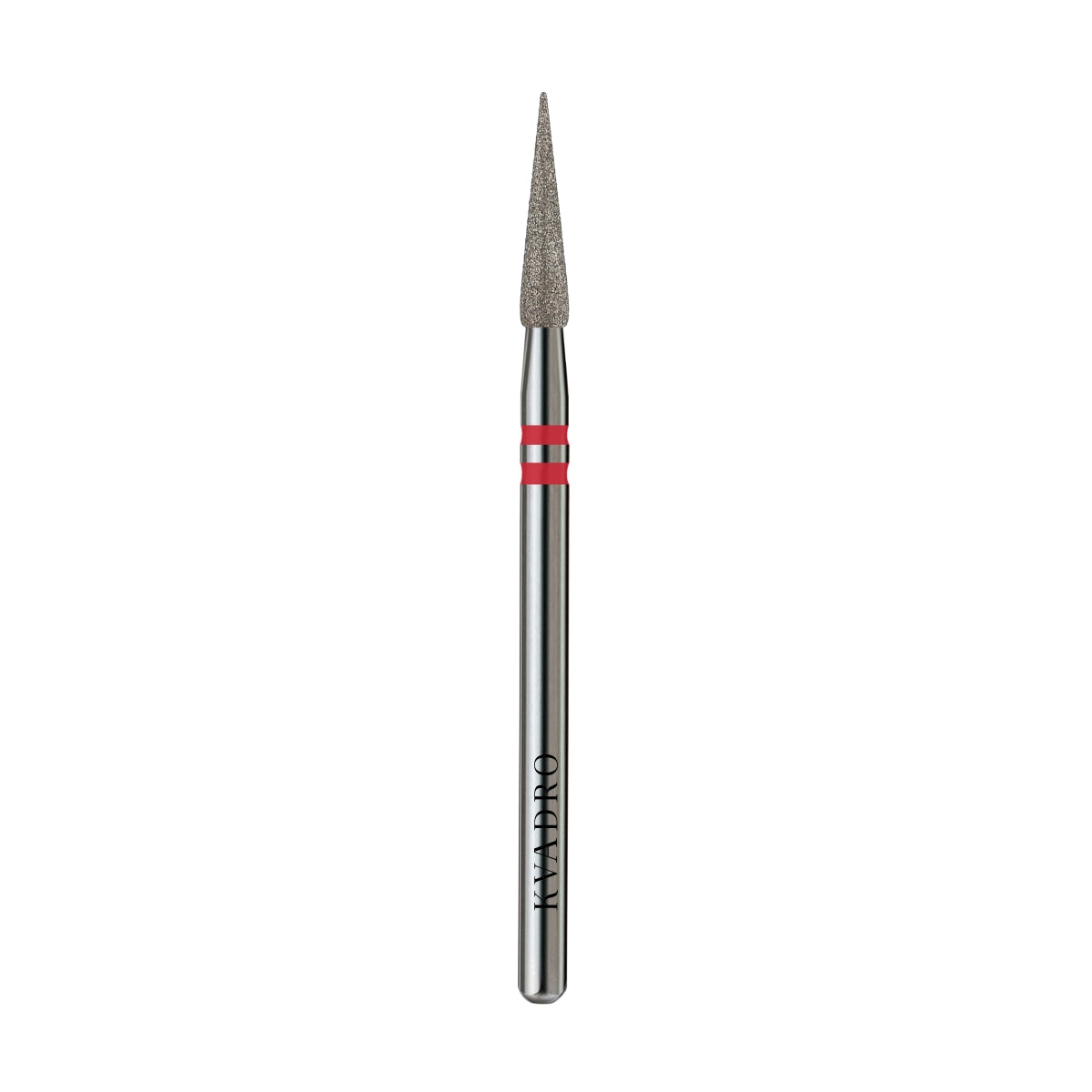 KVADRO Diamond Nail Drill Bit Drop 0.25 mm Red is designed for precise and gentle nail preparation.