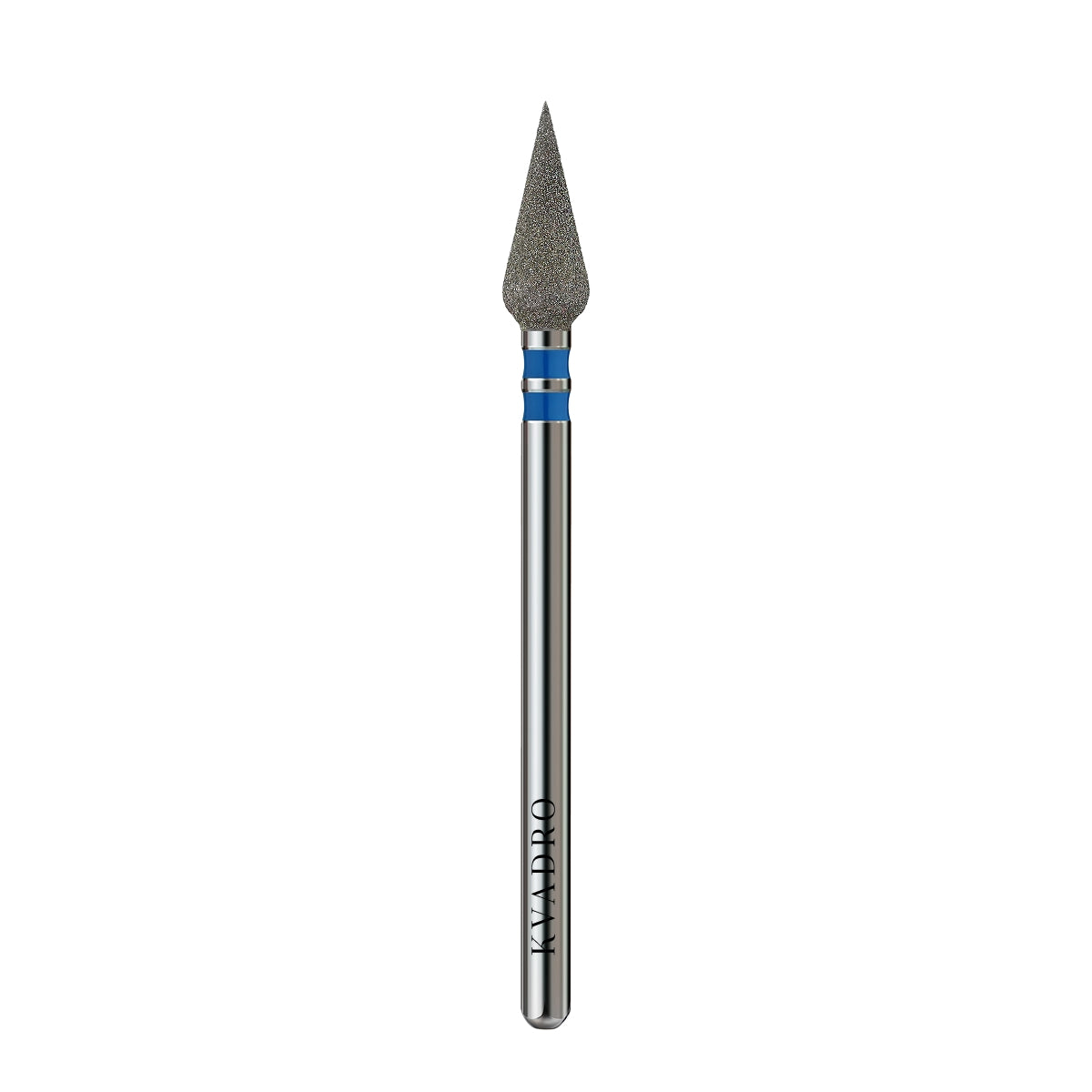 KVADRO Diamond Nail Drill Bit Drop 0.40 mm Blue is designed for efficient and controlled nail preparation in professional manicure and pedicure procedures.