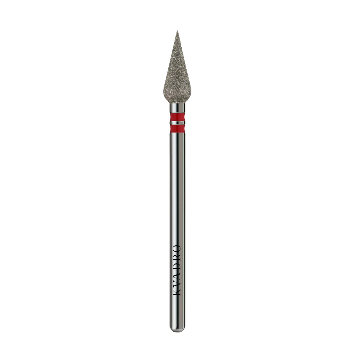 KVADRO Diamond Nail Drill Bit Drop 0.40 mm Red is designed for precise and controlled nail preparation in professional manicure and pedicure procedures.