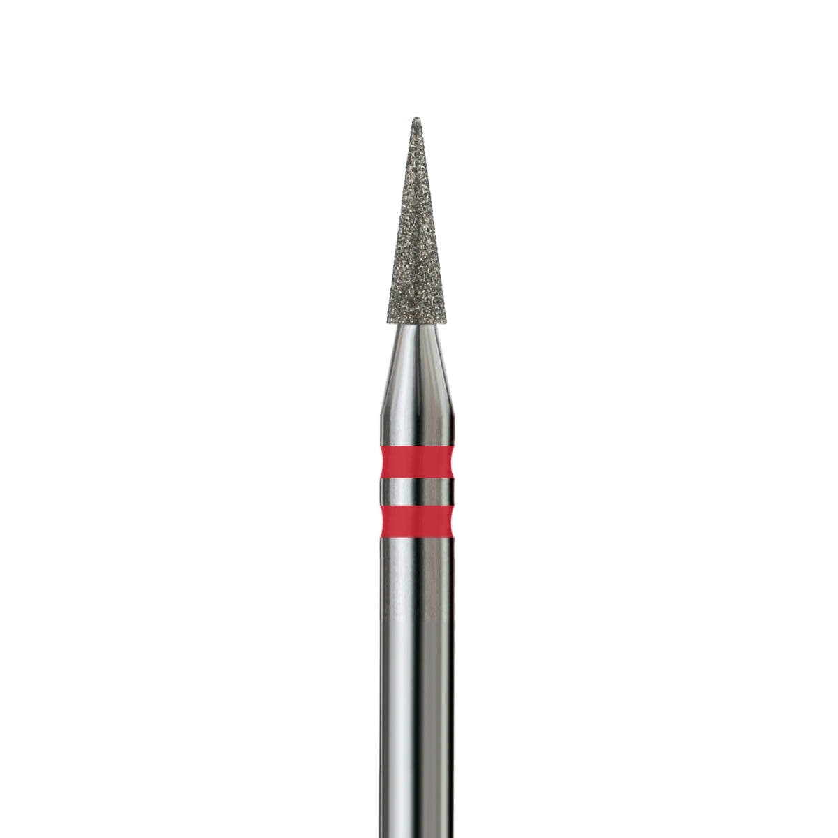 KVADRO Diamond Nail Drill Bit – Pointed Cone 0.20 mm – Red