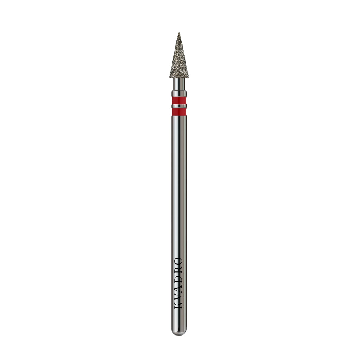 KVADRO Diamond Nail Drill Bit Pointed Cone 0.30 mm Red is designed for precise, controlled, and gentle nail preparation.