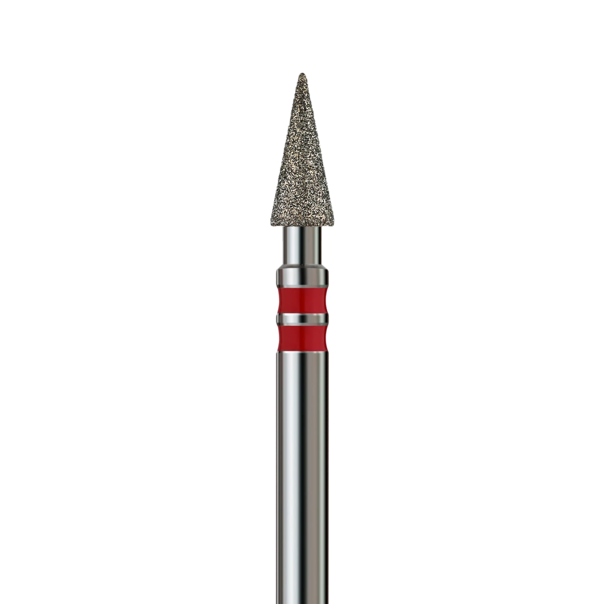 KVADRO Diamond Nail Drill Bit – Pointed Cone 0.30 mm – Red