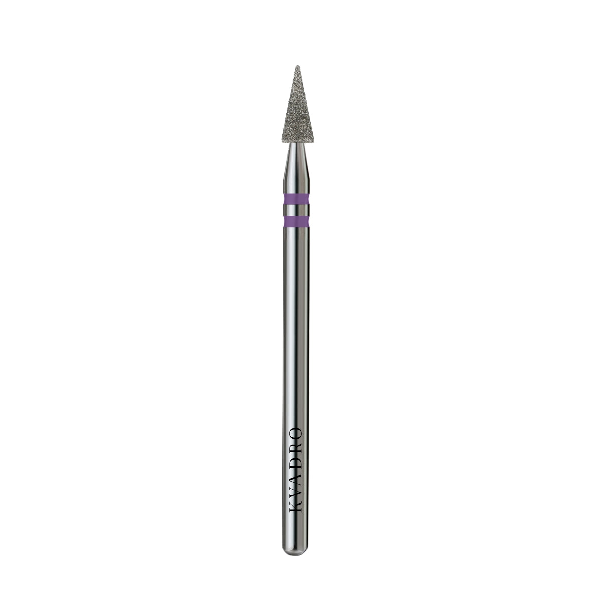 KVADRO Diamond Nail Drill Bit Pointed Cone 0.30 mm Violet is designed for precise and controlled nail preparation with a softer, more delicate abrasiveness.