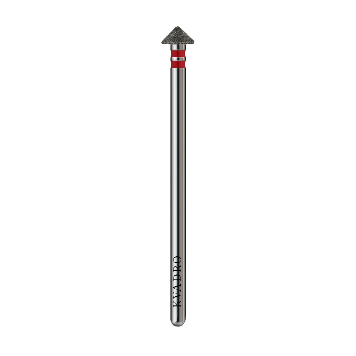 KVADRO Diamond Nail Drill Bit Pointed Cone 0.50 mm Red is designed for precise modeling and delicate finishing work in professional nail services.