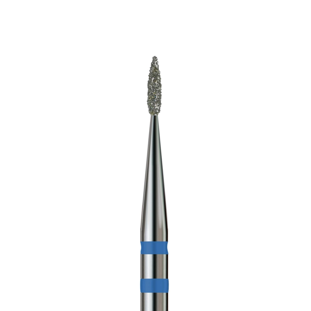 KVADRO Diamond Nail Drill Bit – Pointed Flame 0.10 mm – Blue