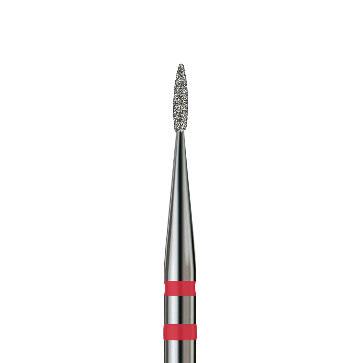 KVADRO Diamond Nail Drill Bit – Pointed Flame 0.10 mm – Red