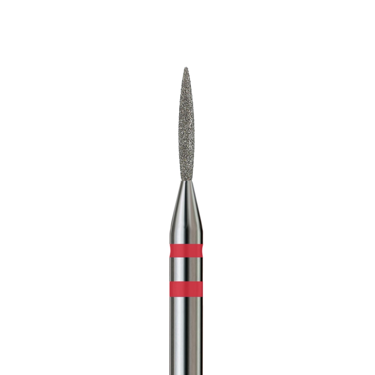 KVADRO Diamond Nail Drill Bit – Pointed Flame 0.12 mm – Red