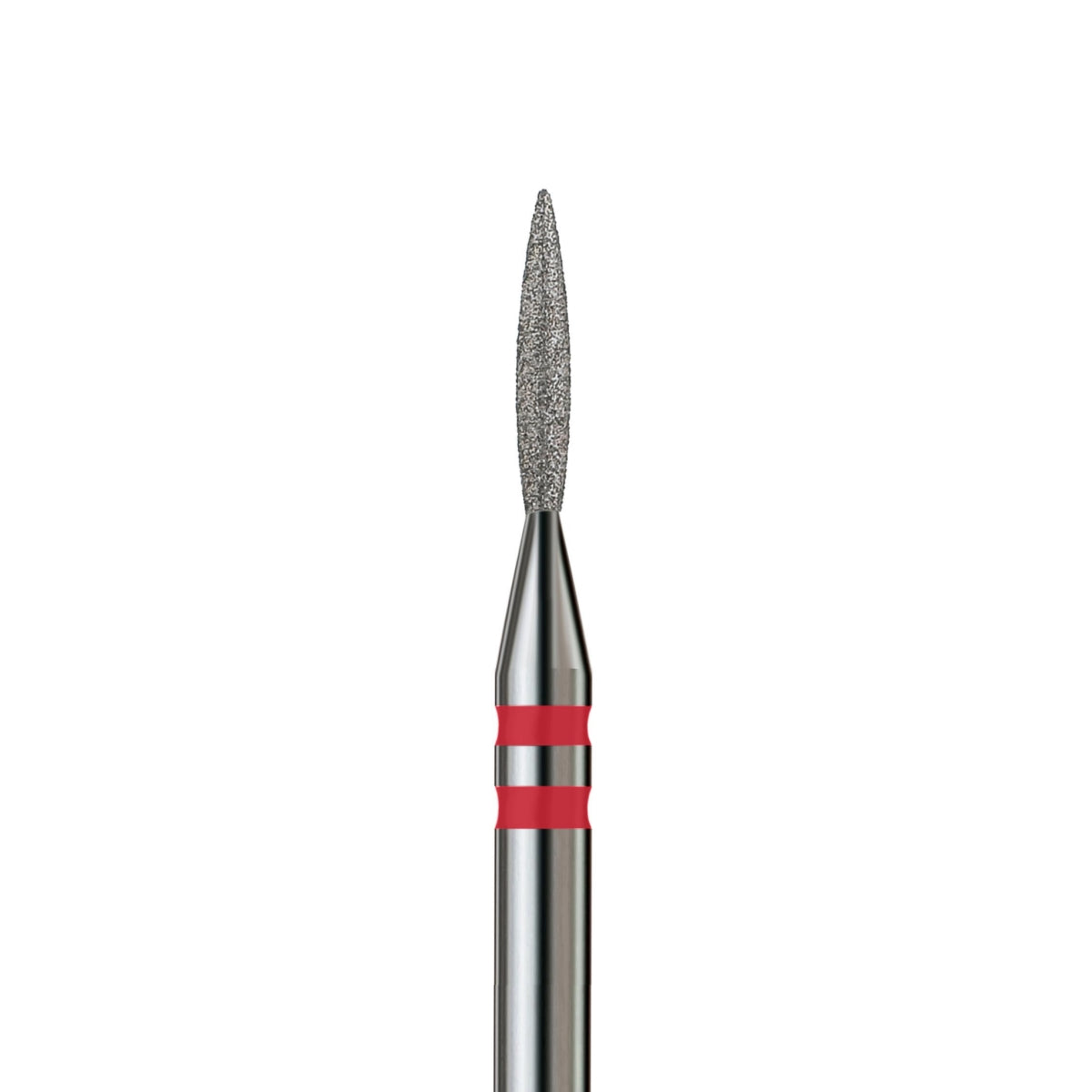 KVADRO Diamond Nail Drill Bit – Pointed Flame 0.14 mm – Red