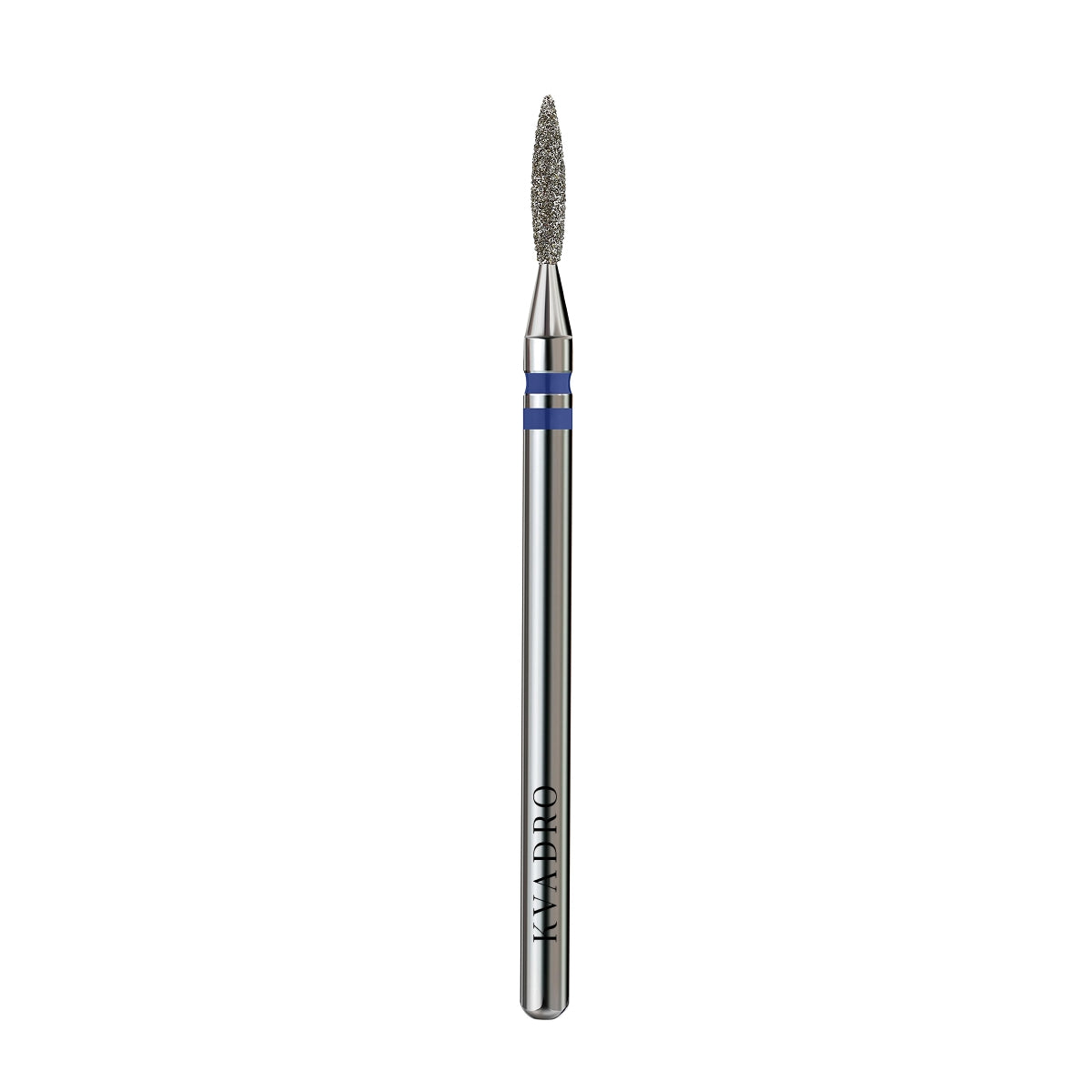 KVADRO Diamond Nail Drill Bit Pointed Flame 0.16 mm Blue is designed for efficient and controlled nail preparation procedures.