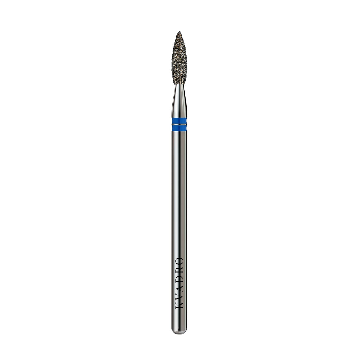 KVADRO Diamond Nail Drill Bit Pointed Flame 0.18 mm Blue is designed for controlled and efficient nail preparation procedures.