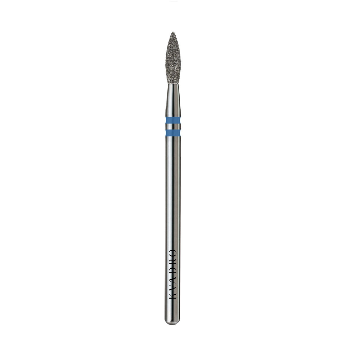 KVADRO Diamond Nail Drill Bit Pointed Flame 0.23 mm Blue is a professional e-file attachment designed for high-efficiency nail preparation and controlled removal of material.