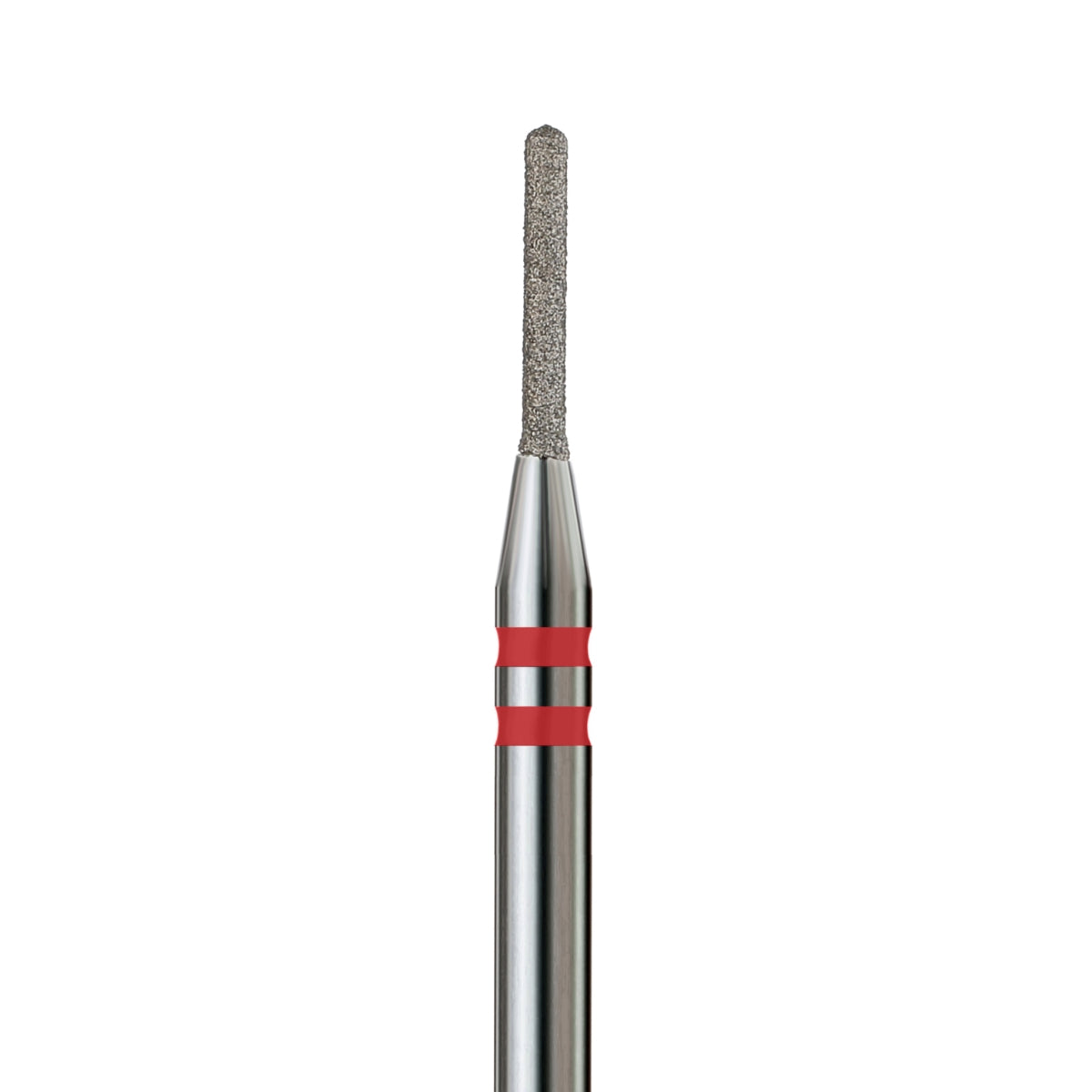 KVADRO Diamond Nail Drill Bit – Rounded Cylinder 0.10 mm – Red
