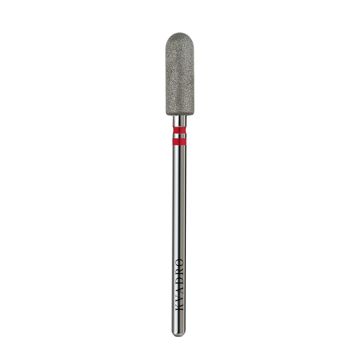 KVADRO Diamond Nail Drill Bit Rounded Cylinder 0.50 mm Red is designed for gentle yet efficient nail preparation in professional manicure and pedicure procedures.